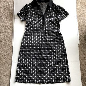 Ann Taylor Geometric Blk/wht Dress, 4